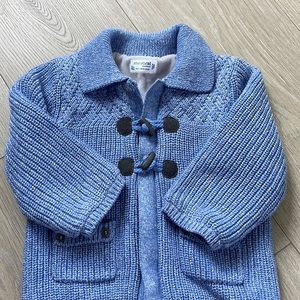 Mayoral Blue Toggle Baby Sweater